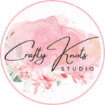 Crafty Knots Studio logo – handmade macramé art and workshops in Goa