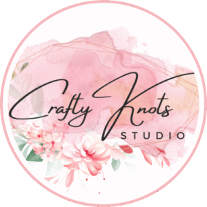 Crafty Knots Studio logo – handmade macramé art and workshops in Goa