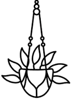 Handmade macramé plant hanger with durable cotton cord, ideal for indoor and outdoor décor.