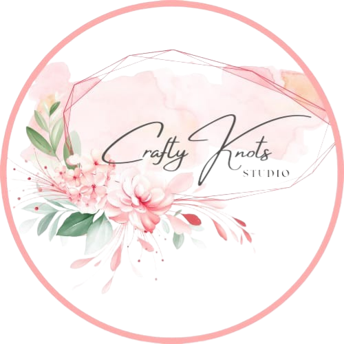 Crafty Knots Studio logo – handmade macramé art and workshops in Goa