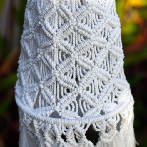 handmade macramé hanging lamp handcrafted in Goa